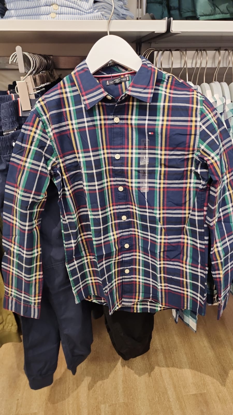 Tommy Boys' Plaid Stretch Shirt