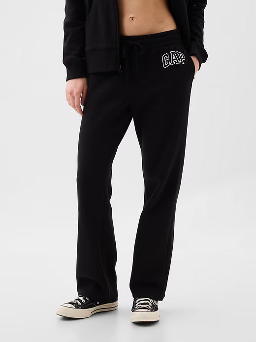 Womens' Gap Logo Straight Sweatpants BLACK