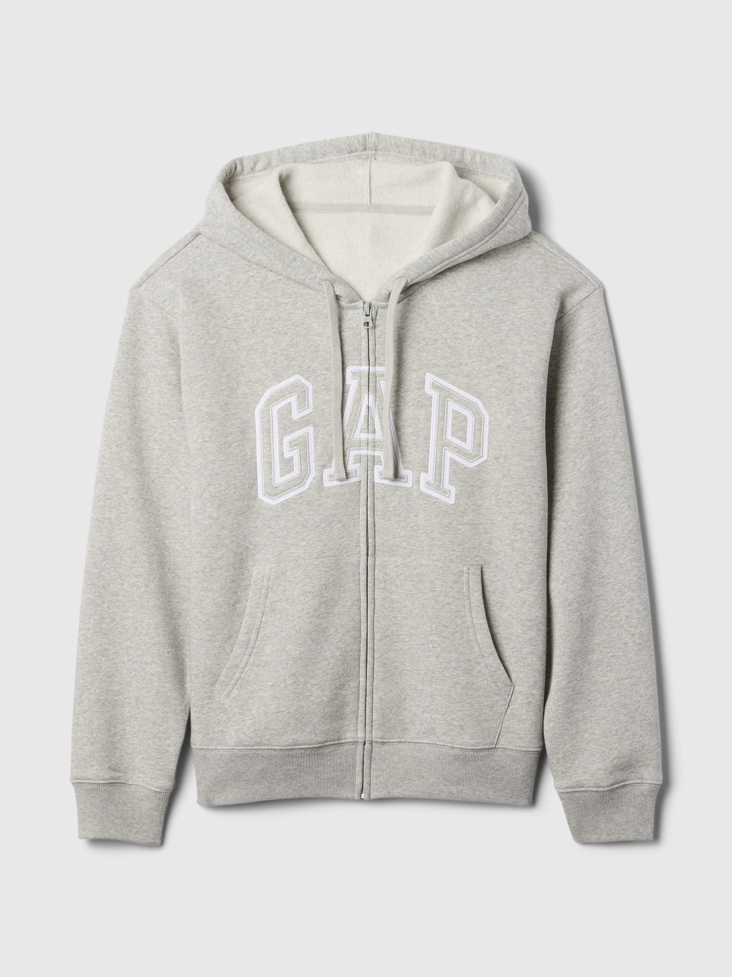 Women Relaxed Gap Logo Zip Hoodie/ grey