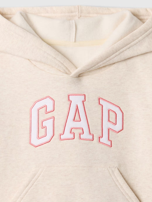 Gap BabyGirl × Disney Relaxed Logo Hoodie Cream And Beige