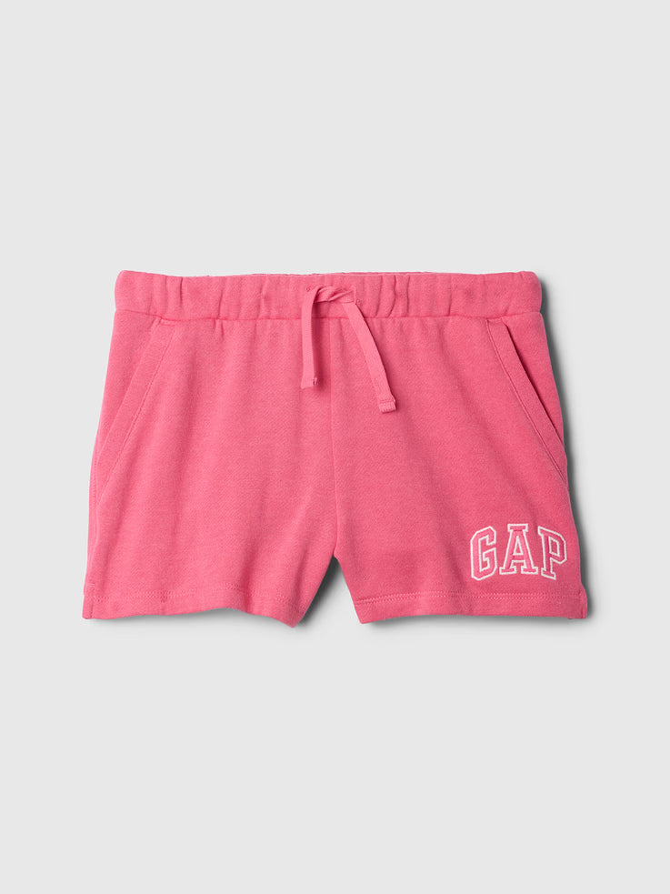 Girls' Relaxed Gap Logo Pull-On Shorts-Pink Jubilee