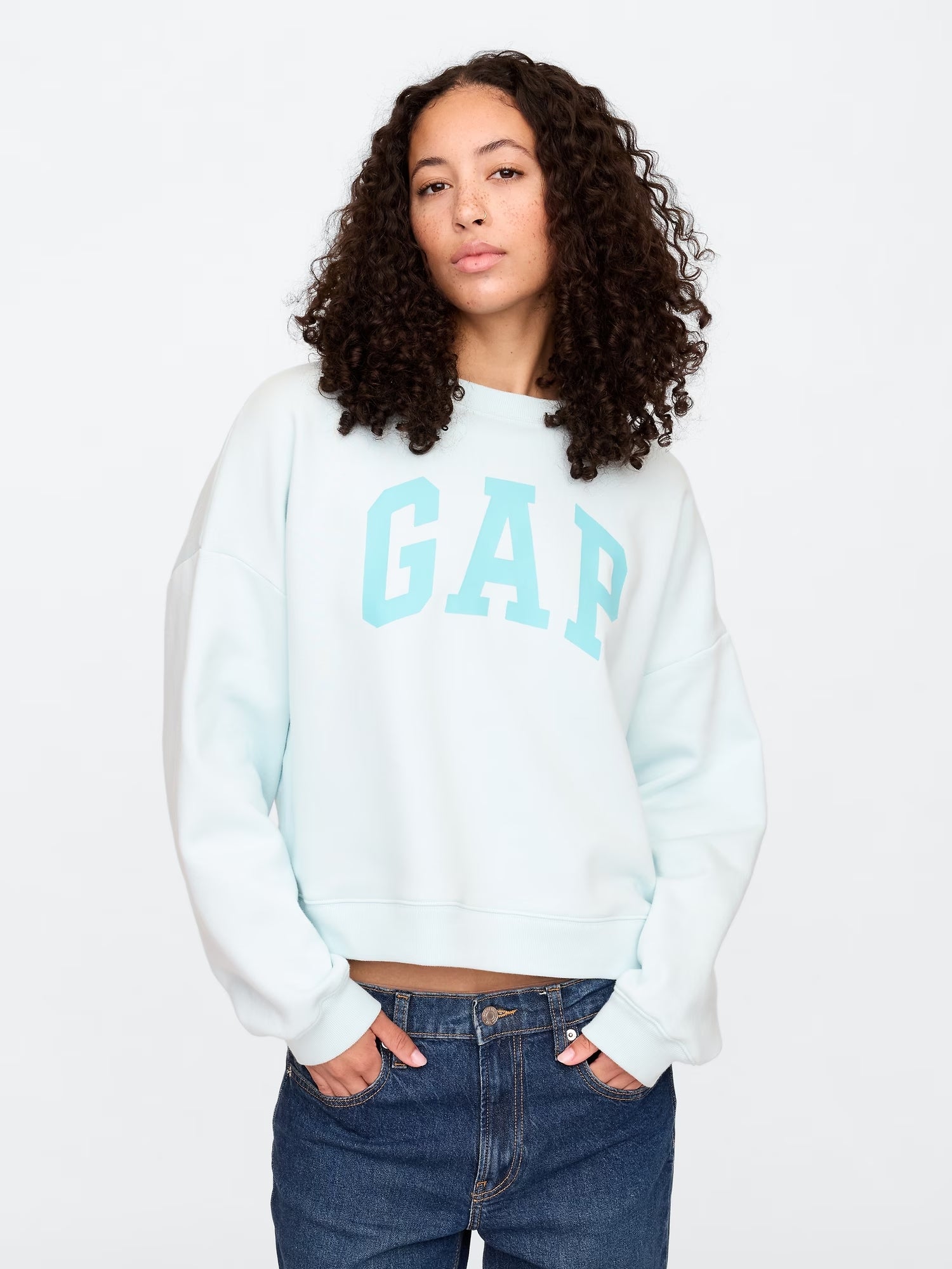 WOMEN Oversized Gap Logo Sweatshirt/ azul blue