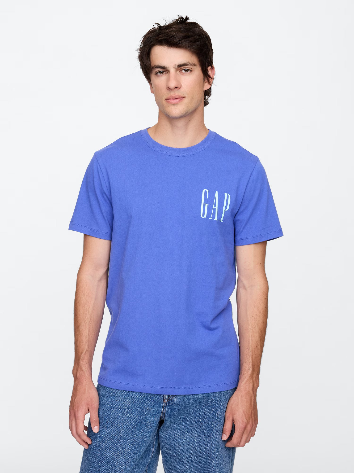 Gap Mens' Everyday Soft Gap Graphic T-Shirt /dazzling blue