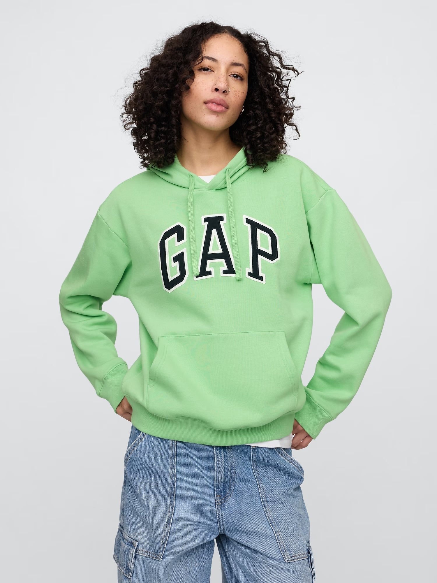 Women Gap Logo Hoodie/julep green