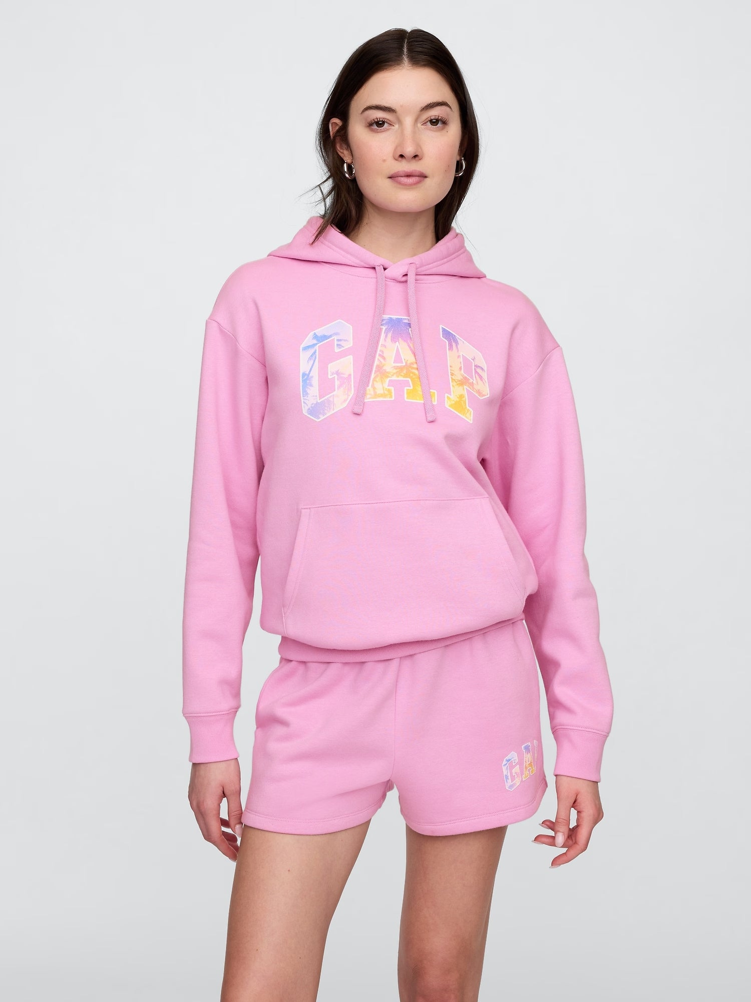 Women Gap Logo Hoodie sugar pink