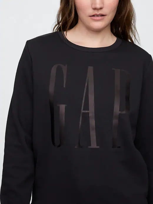 Womens' GAP Relaxed Gap Logo Sweatshirt Bright BLACK