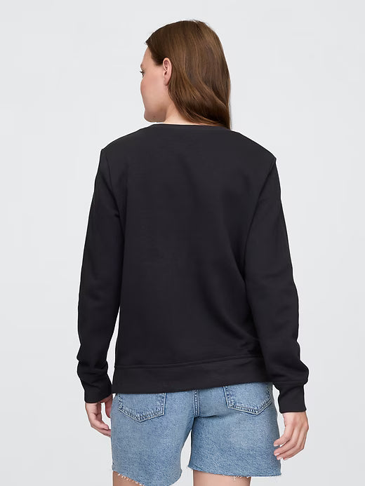 Gap Womens' Relaxed Gap Logo Sweatshirt BLACK