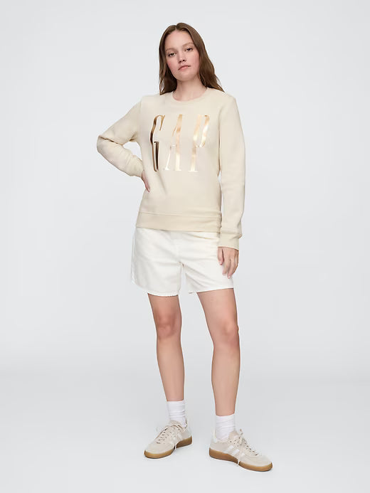 Womens' GAP Relaxed Gap Logo Sweatshirt Bright Tan Chino