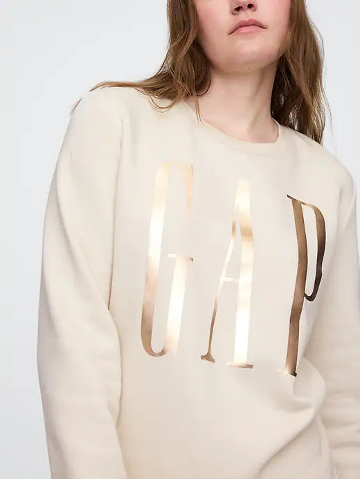 Gap Womens' Relaxed Gap Logo Sweatshirt Tan Chino