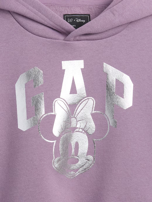 Gap BabyGirl × Disney Relaxed Logo Hoodie Amethyst Minnie Mouse