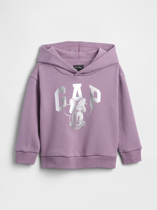 Gap BabyGirl × Disney Relaxed Logo Hoodie Amethyst Minnie Mouse