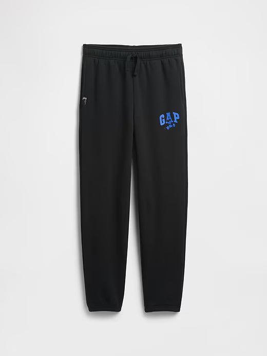 GapKids × Disney Mickey Mouse Relaxed Logo Joggers  Disney Family Black Moonless Night