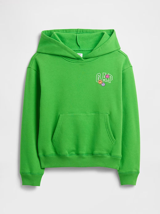 Gap Girls Relaxed Gap Logo Hoodie  Apple Green