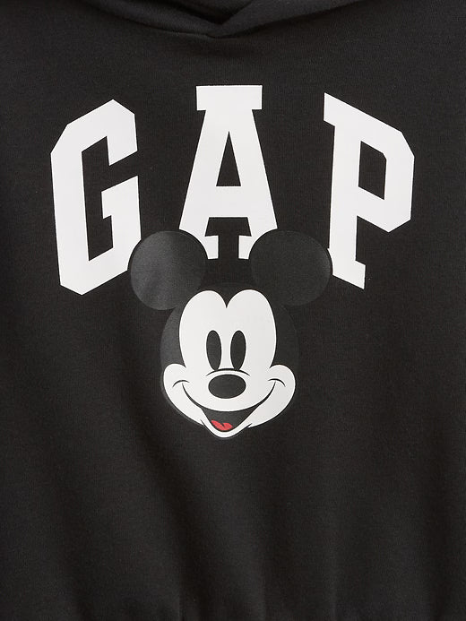 BabyBOY Gap × Disney Mickey Mouse Relaxed Logo Hoodie /Disney Family Black Moonless Night