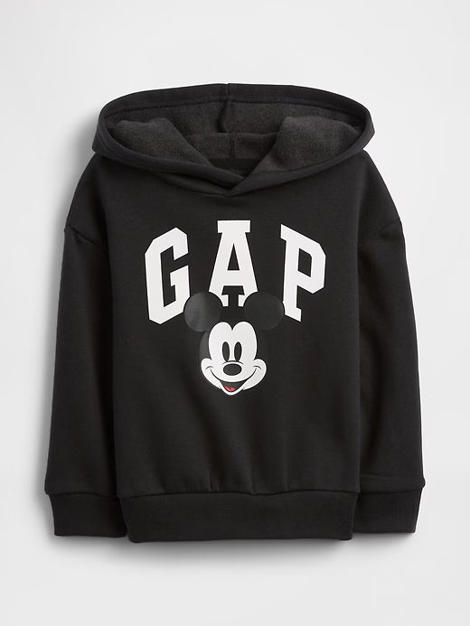 BabyBOY Gap × Disney Mickey Mouse Relaxed Logo Hoodie /Disney Family Black Moonless Night