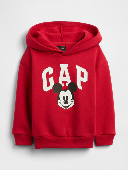 BabyBOY Gap × Disney Mickey Mouse Relaxed Logo Hoodie Modern Red