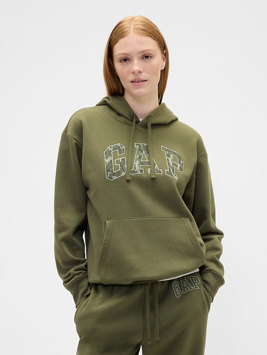 Womens' Relaxed Gap Logo Hoodie New Army Green