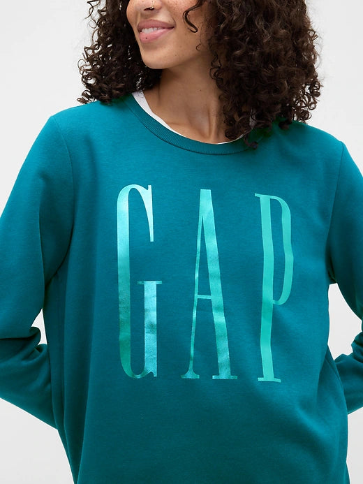 Gap Womens' Relaxed Gap Logo Sweatshirt Deep Water Teal