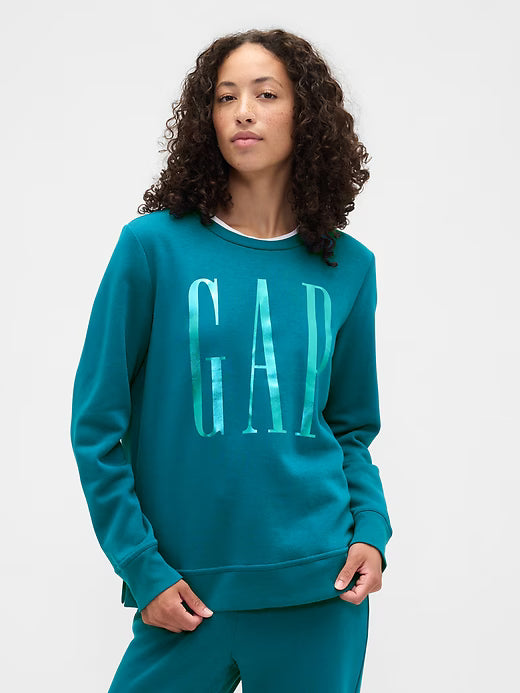 Gap Womens' Relaxed Gap Logo Sweatshirt Deep Water Teal