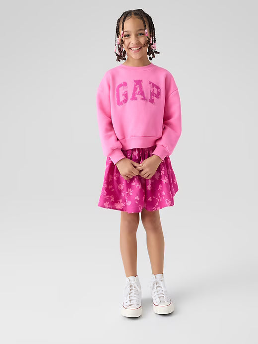 Gap Girls Oversized Gap Graphic Sweatshirt Love Letter Pink