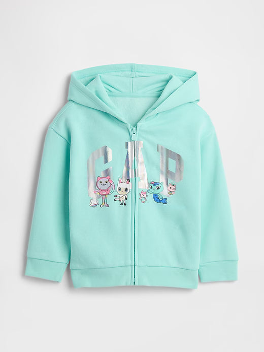 Gap BabyGirl | Gabby's Dollhouse Logo Zip Hoodie  Surf Spray Blue