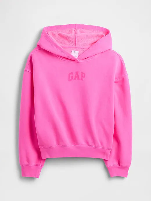 Girls Gap Purple Relaxed Gap Logo Zip Hoodie Standout Pink