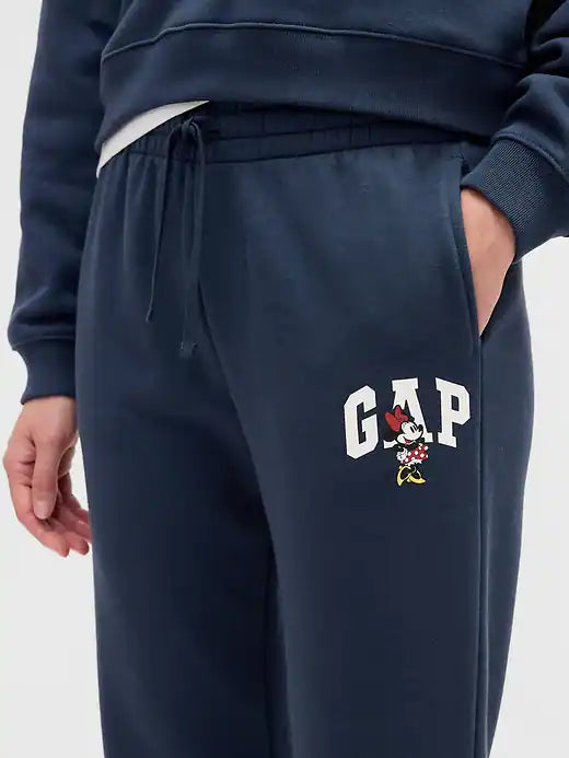 Womens' Gap × Disney Minnie Mouse Logo Joggers Disney Family Navy