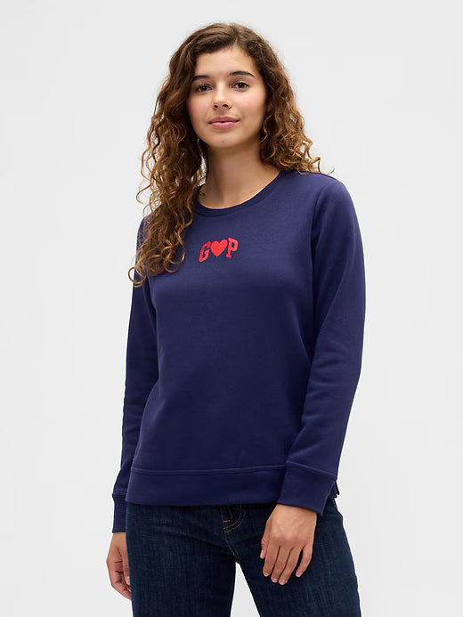 Womens' GAP Relaxed Gap Logo Sweatshirt Navy Blue