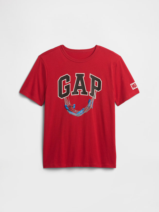 Gap Kids Marvel Spider-Man GAP Logo T-Shirt-Red