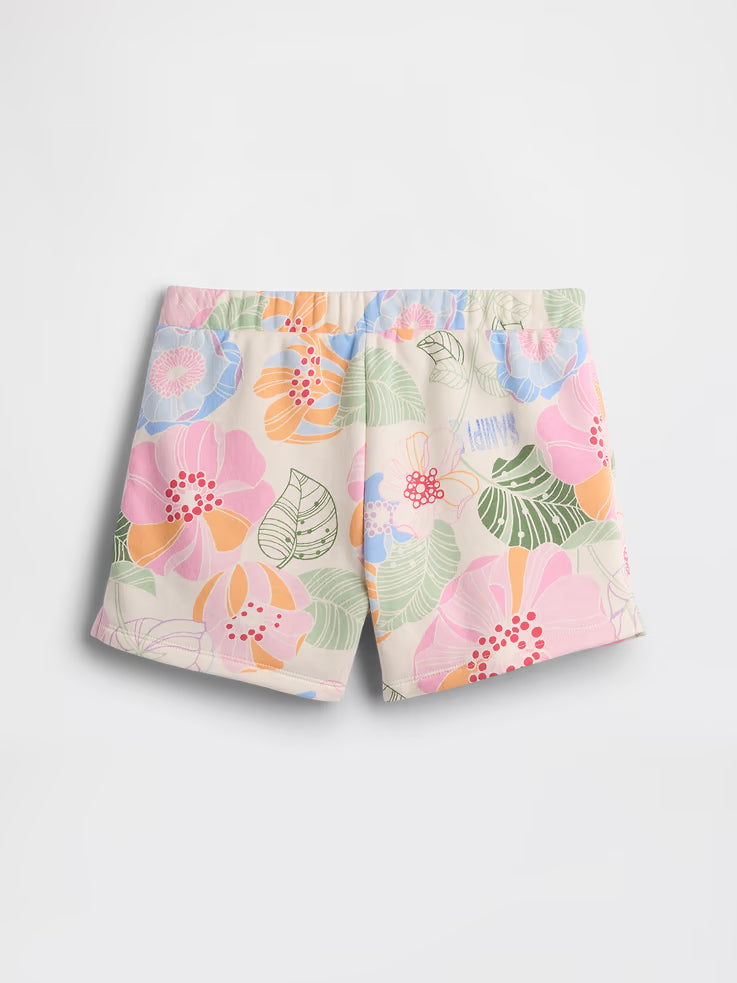Girls' Relaxed Gap Logo Pull-On Shorts-Hero Floral