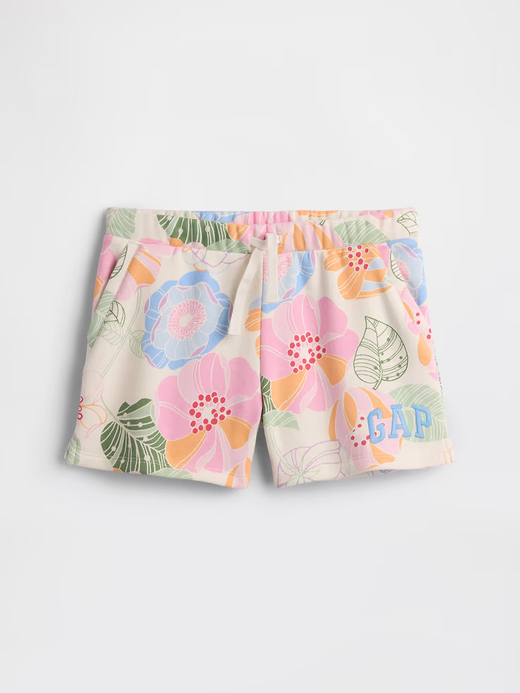 Girls' Relaxed Gap Logo Pull-On Shorts-Hero Floral