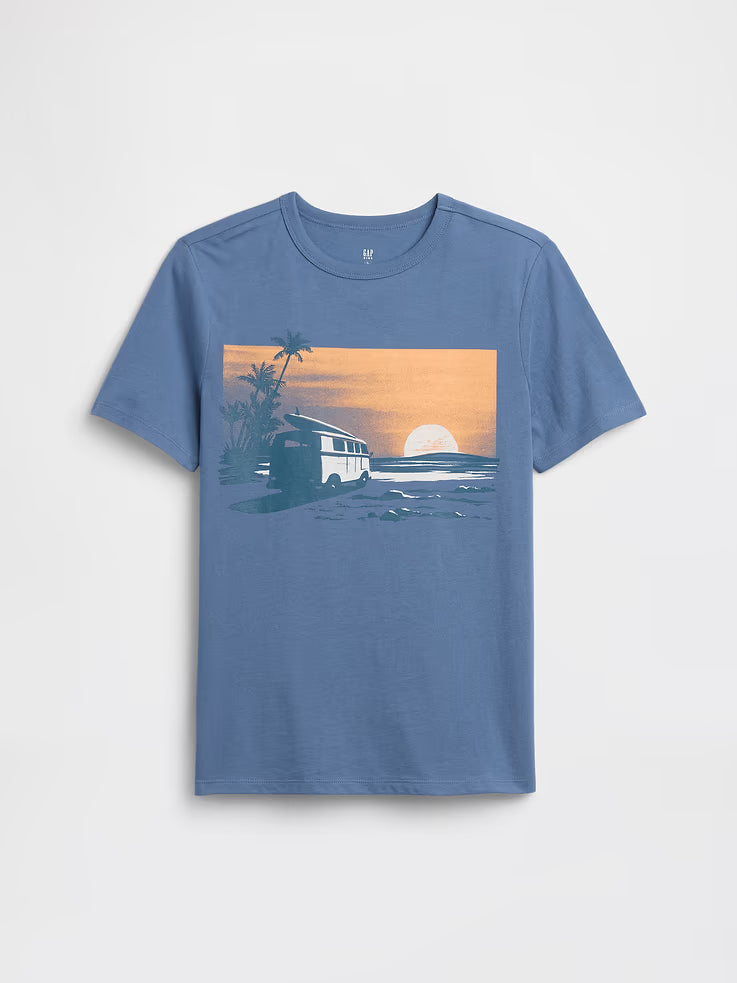 Kids Graphic T-Shirt-Bainbridge Blue