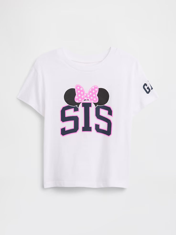 babyGap × Disney Graphic T-Shirt-Disney Family Sis New Off White