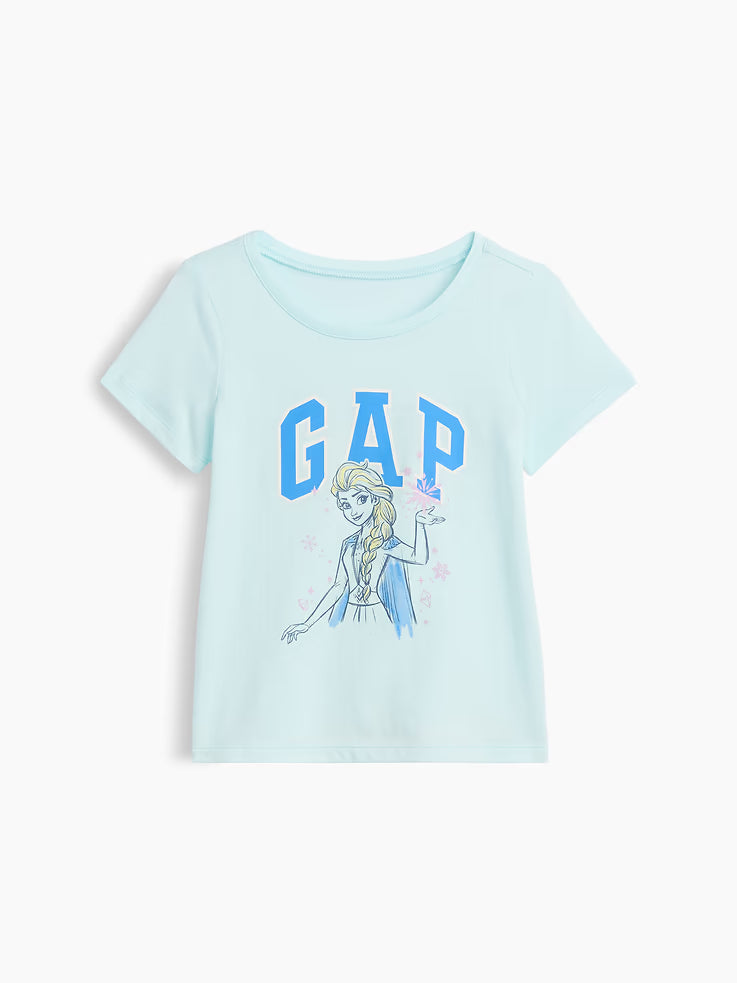 babyGap × Disney Frozen Logo T-Shirt-Elsa Air Blue