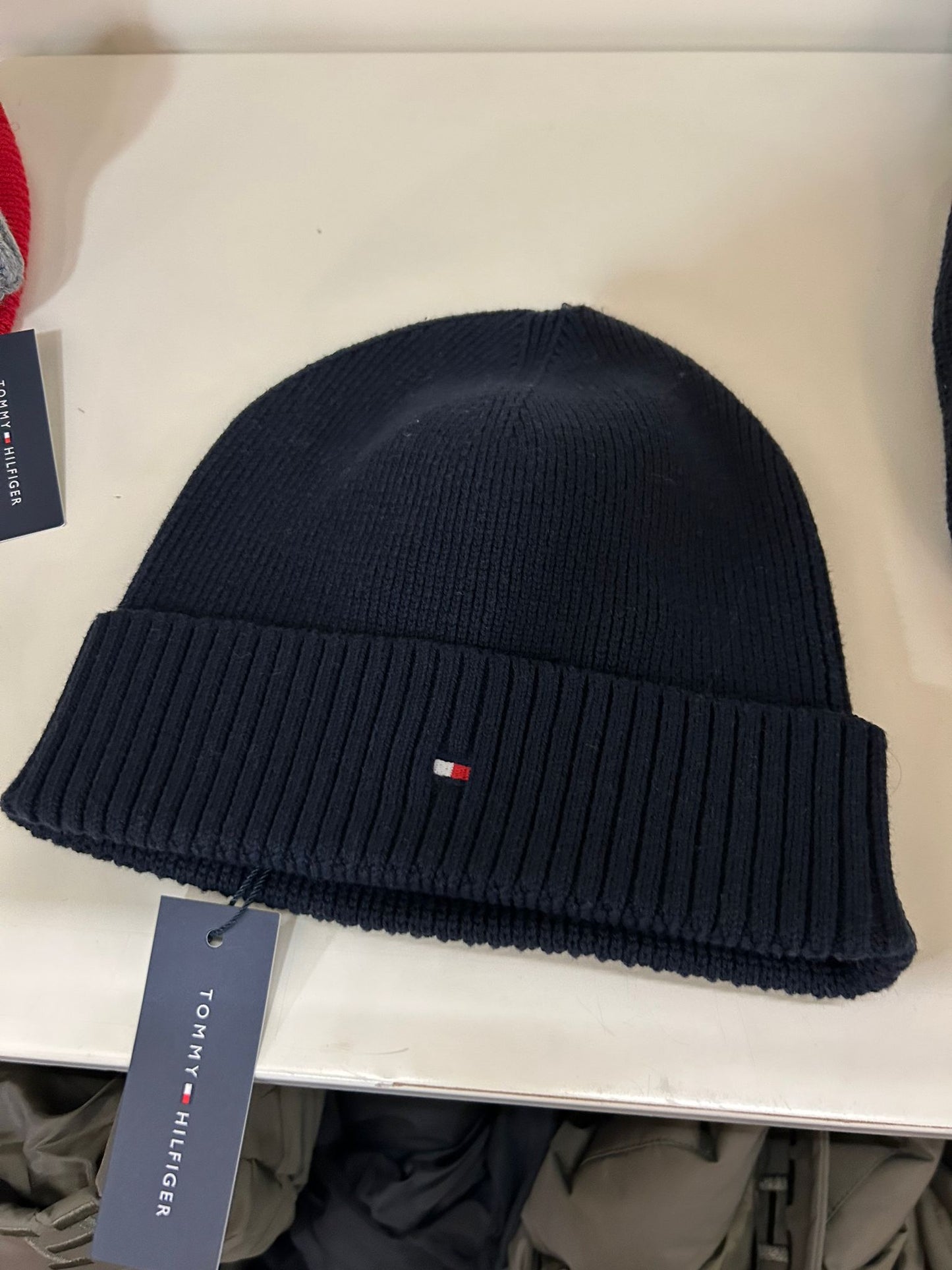 Womens' Tommy Hilfiger Flag Beanie with Cashmere