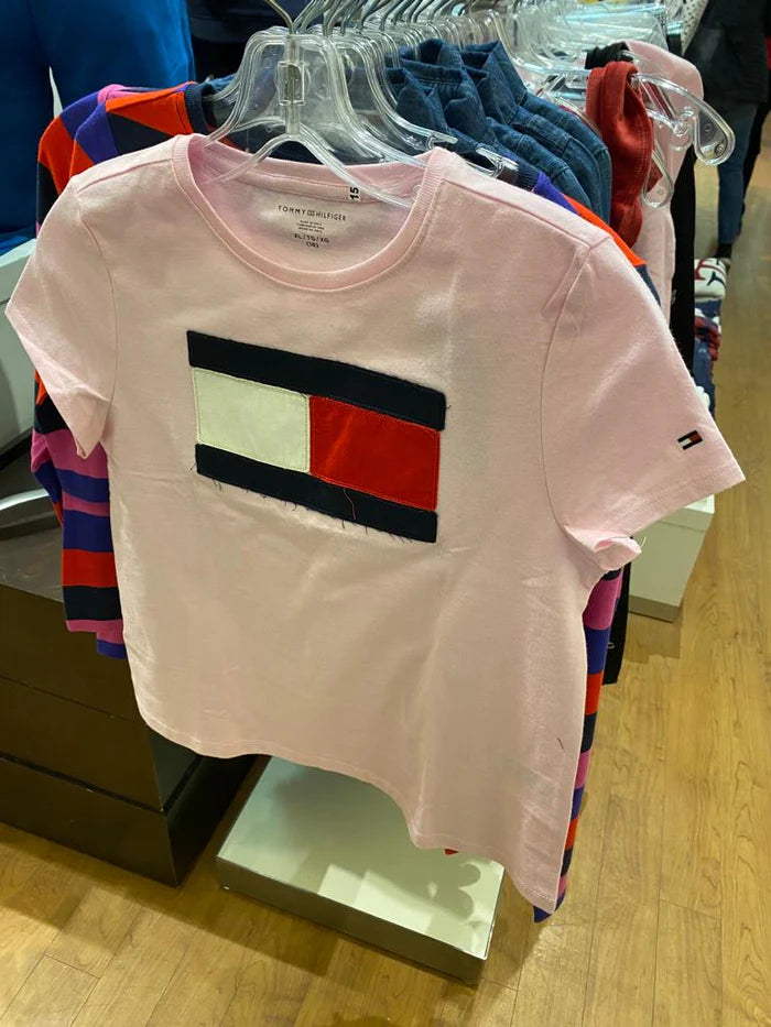 TOMMY HILFIGER GIRLS' FLAG T-SHIRT
