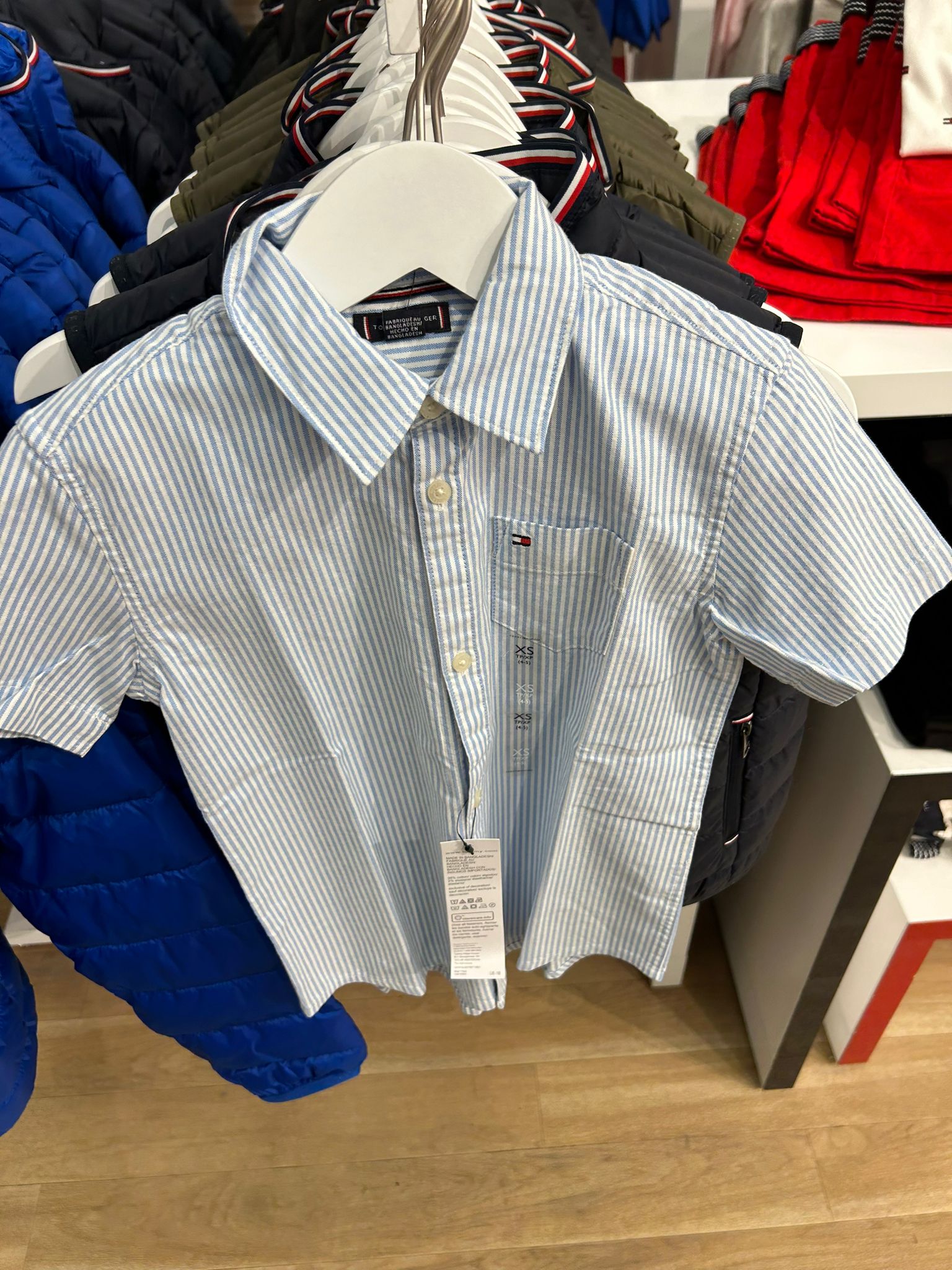 Boys' Tommy Stretch Oxford Stripe Shirt
