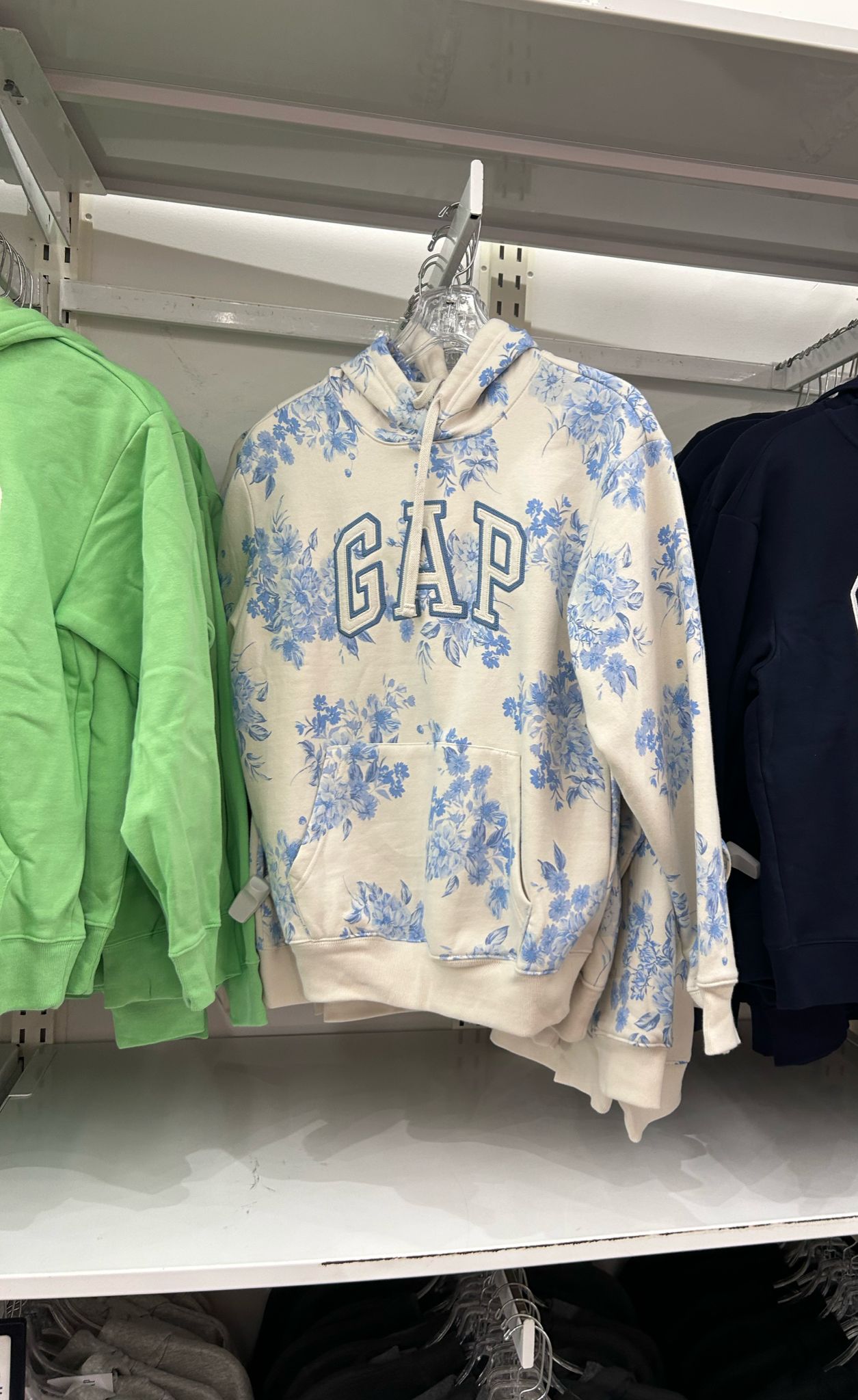 Women Gap Logo Hoodie blue floral