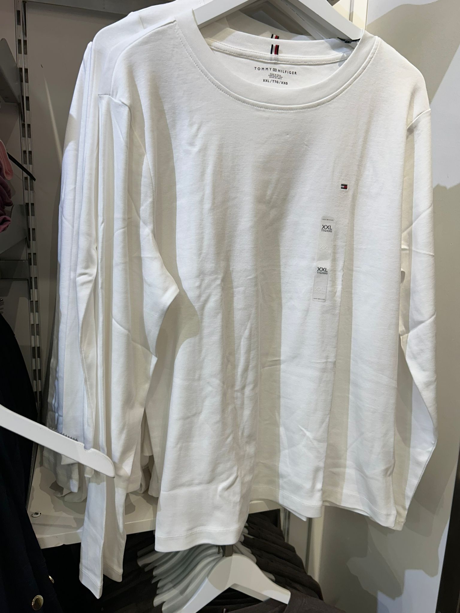 Womens' TOMMY Long-Sleeve Crewneck Favorite T-Shirt white