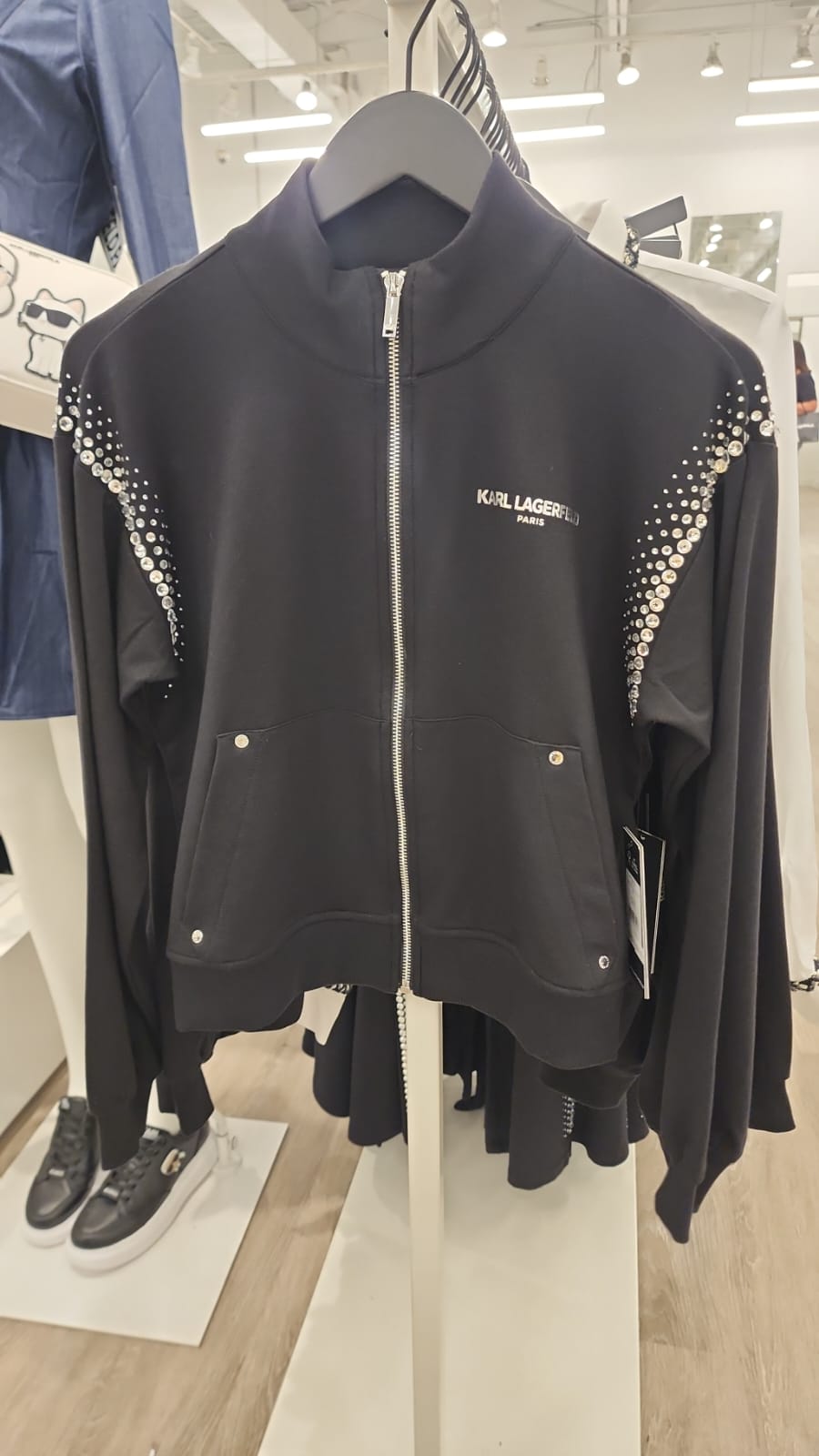 Karl Womens' RHINESTONE TRIM TRACK JACKET