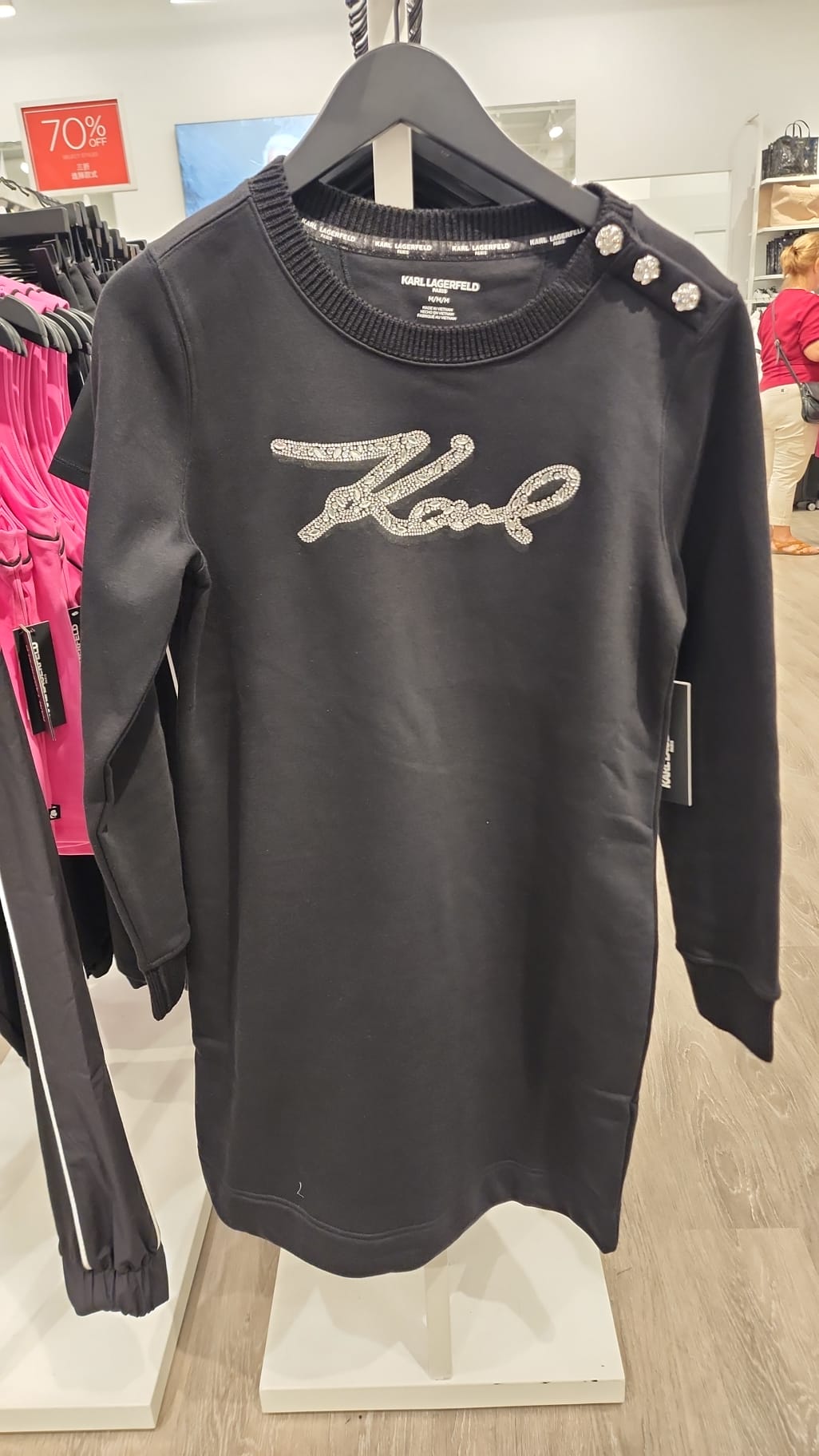 Karl Lagerfeld Women's LOGO SWEATSHIRT DRESS