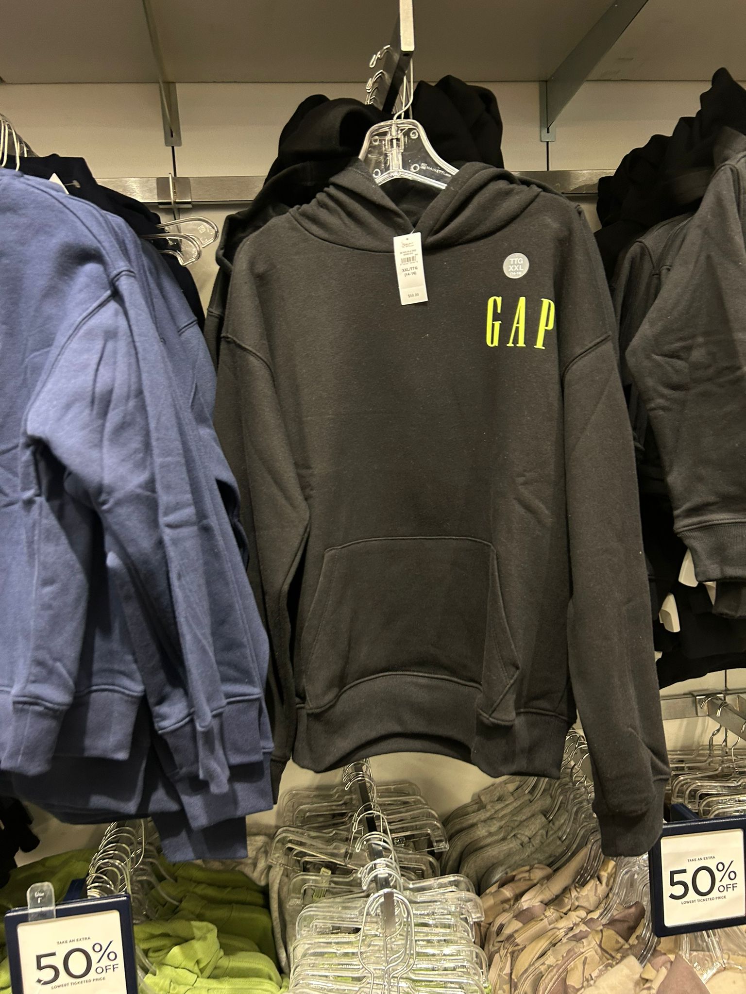 GapBoys Relaxed Gap Graphic Hoodie Black