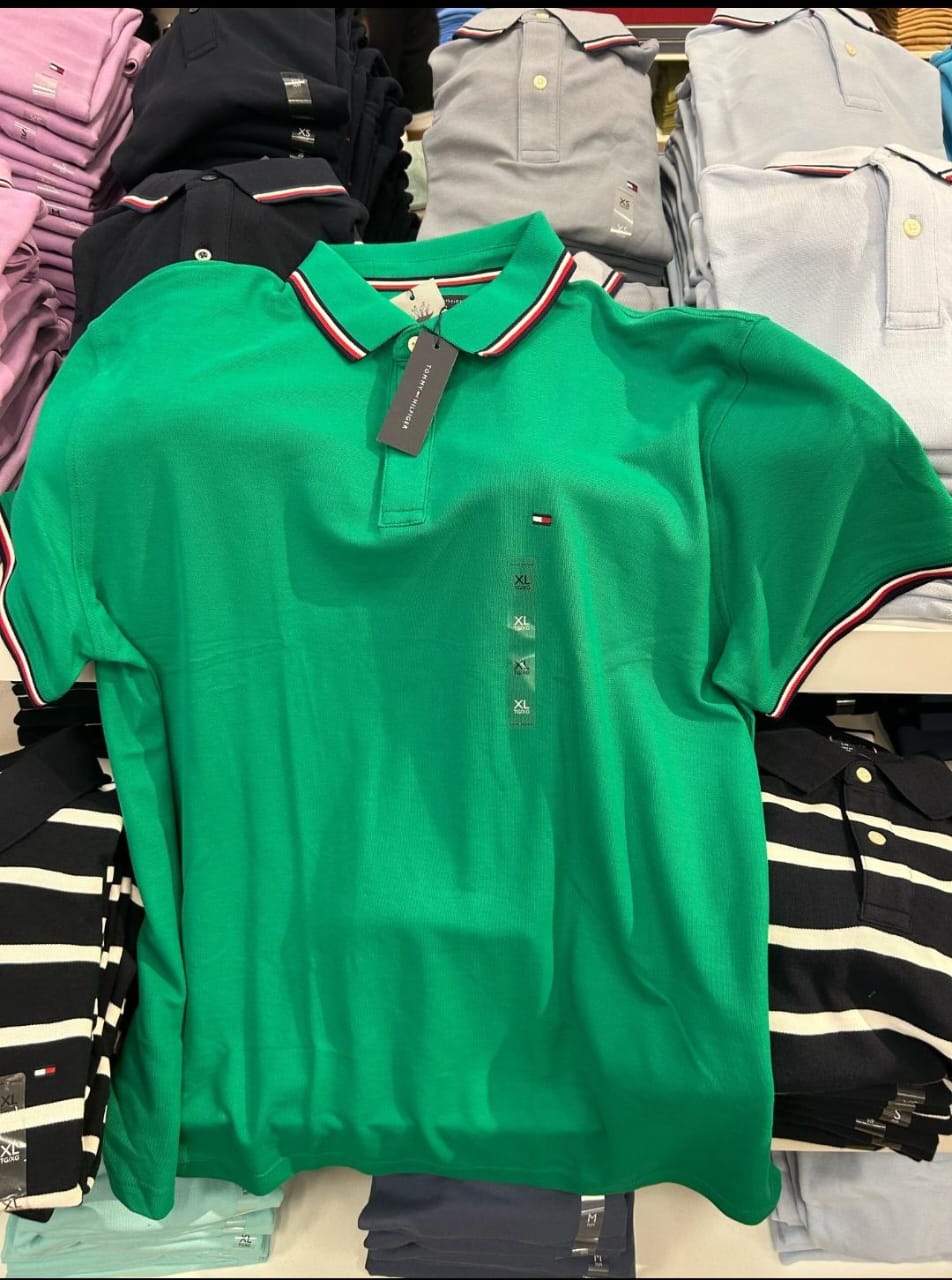 Tommy Mens' Regular Fit Tommy Wicking Polo Nouveau Green