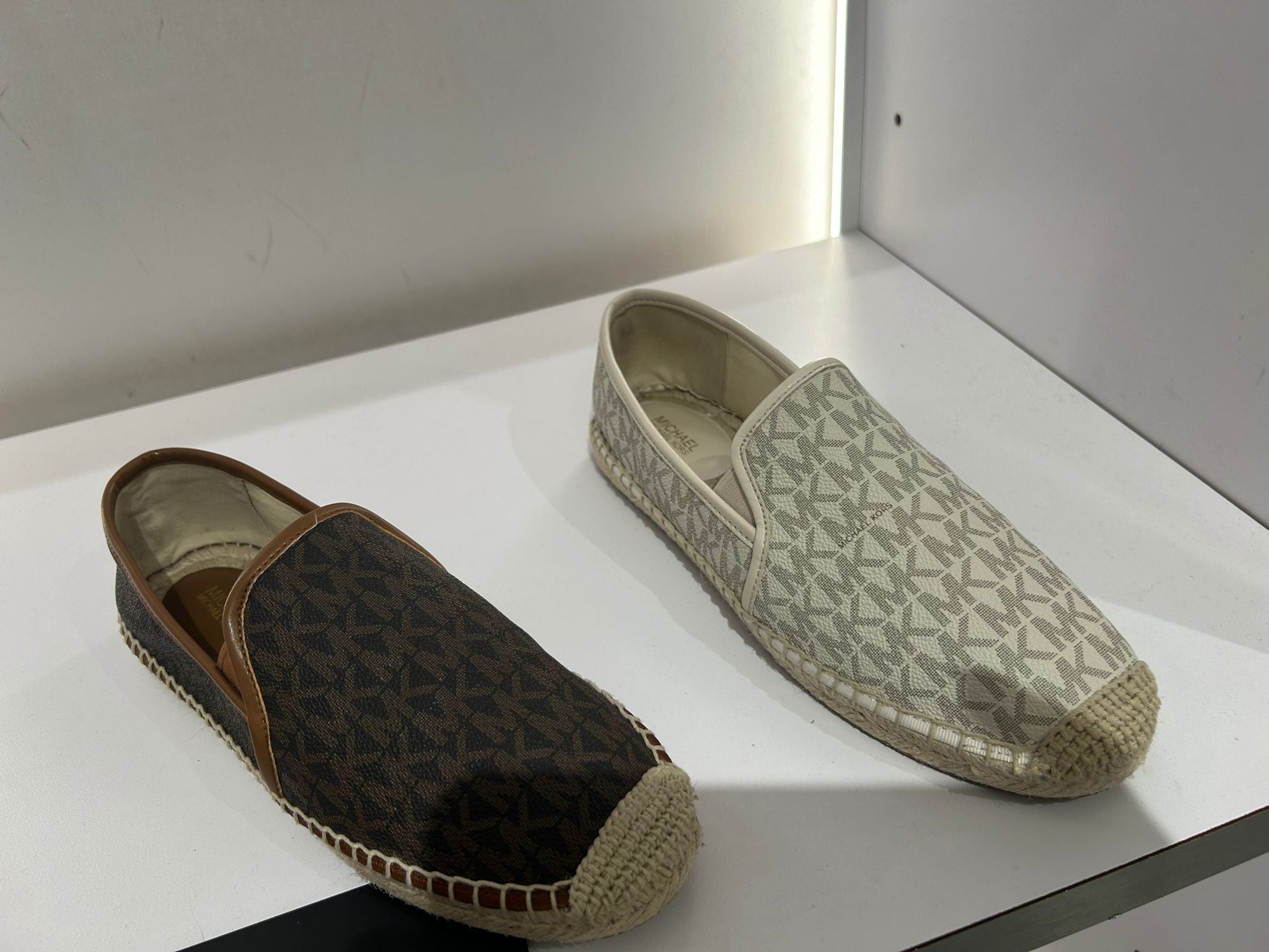 Michael Kors WOMENS' Hastings Signature Logo Slip-On Espadrille BROWN