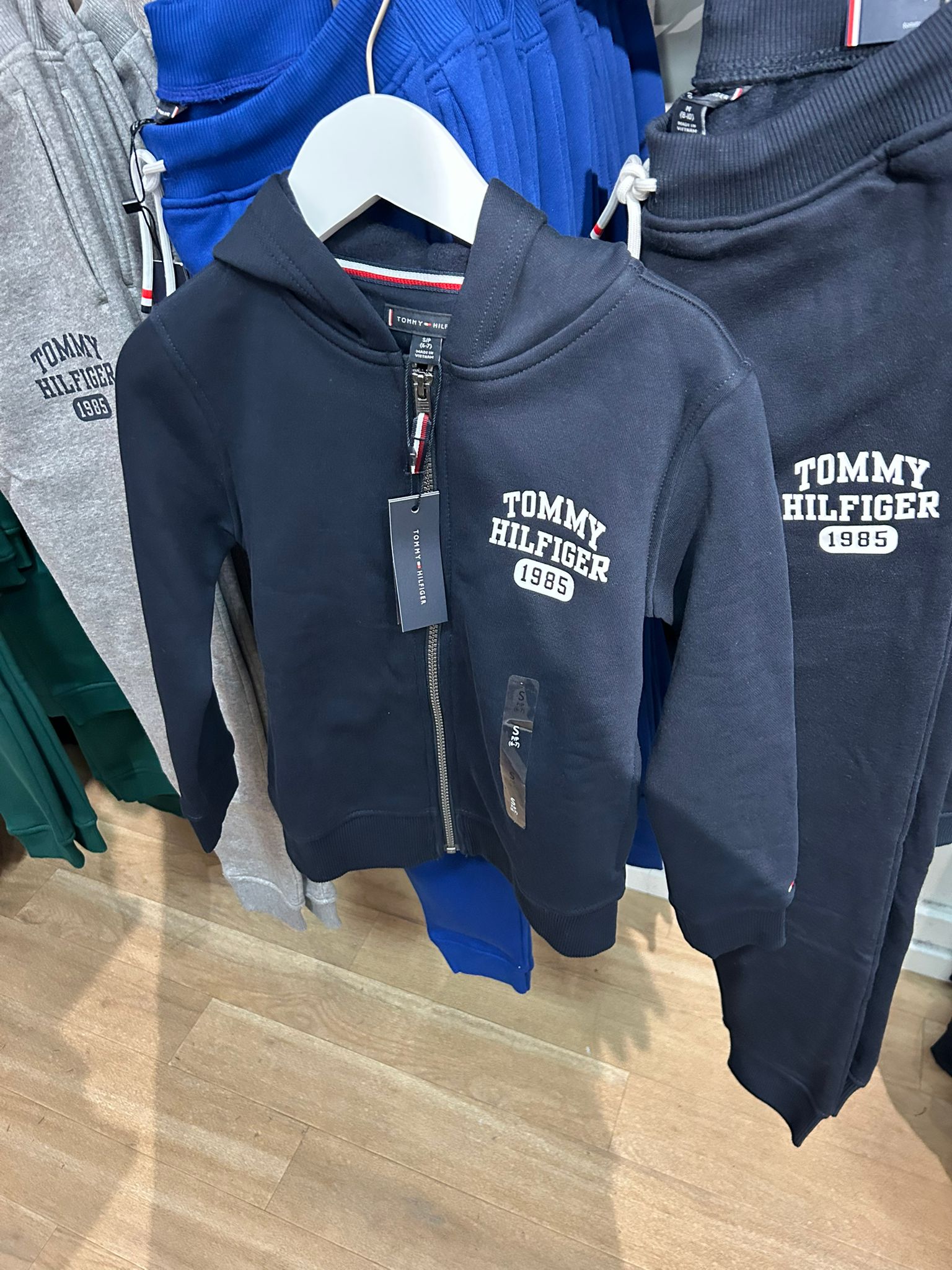 BOY Tommy Logo Zip Hoodie Navy Blue