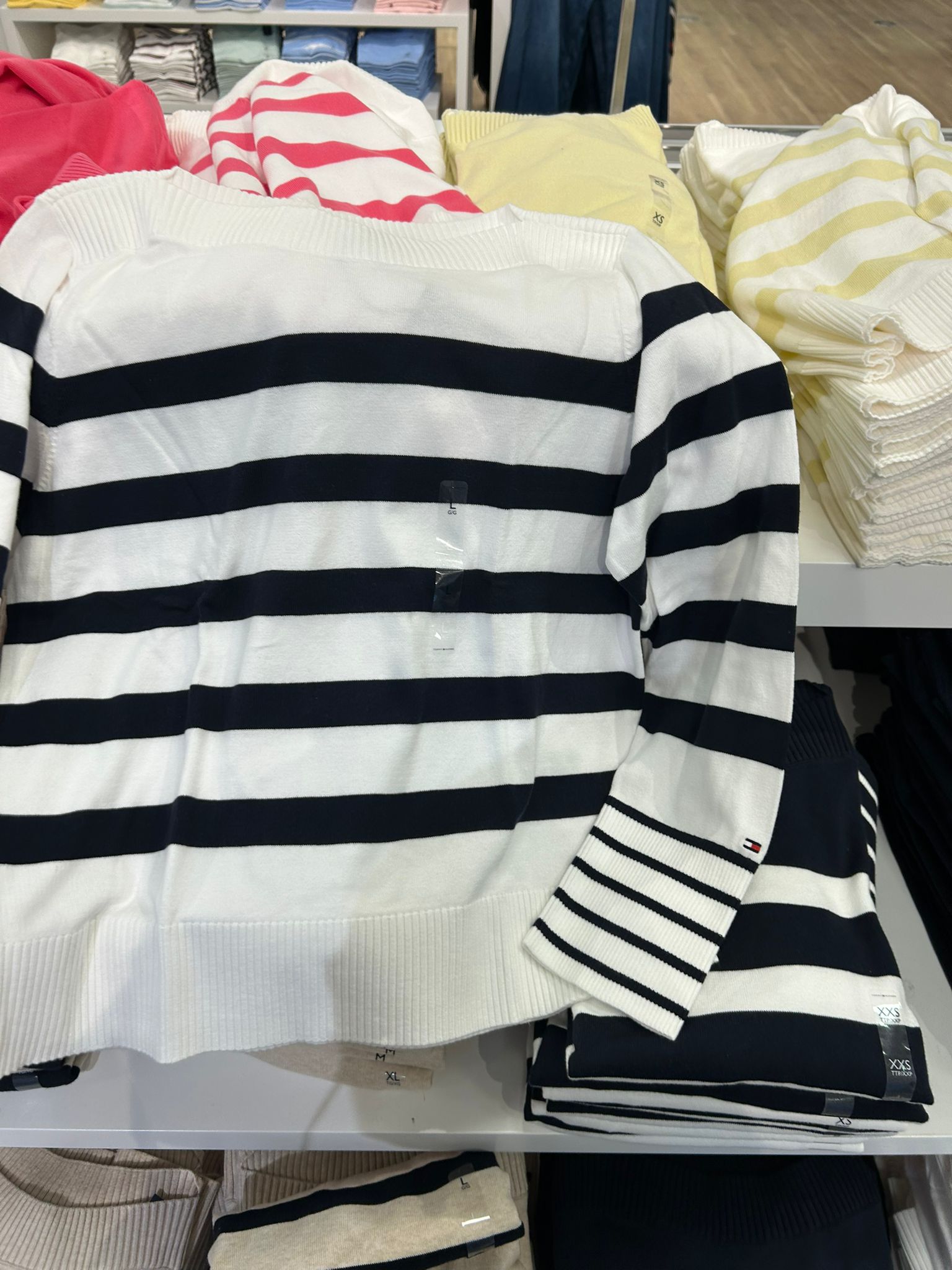 WOMENS' TOMMY Stripe Boatneck Sweater