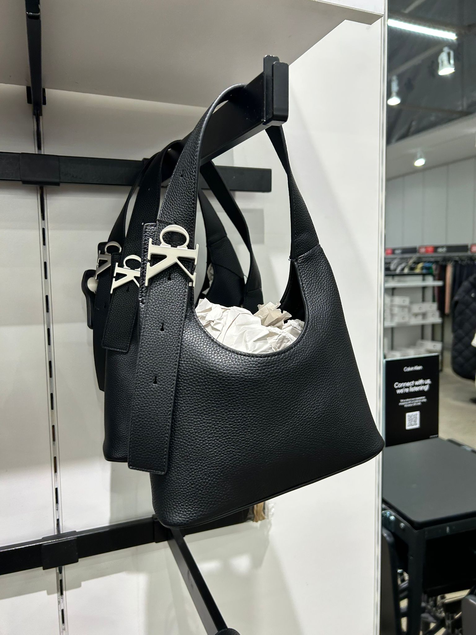 Calvin Klein Womens' Archive Hardware Mini Shoulder Bag Black