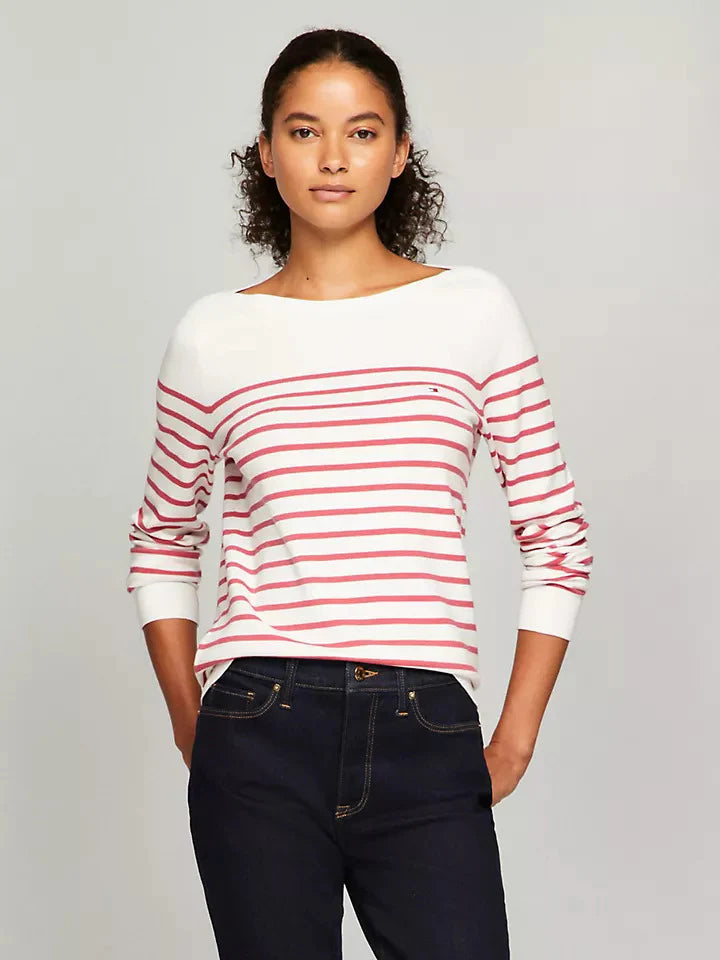 Womens' Tommy Hilfiger Stripe Boatneck Sweater