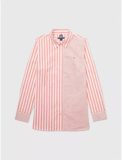 WOMEN TOMMY Adaptive Womens Mixed Stripe Shirt