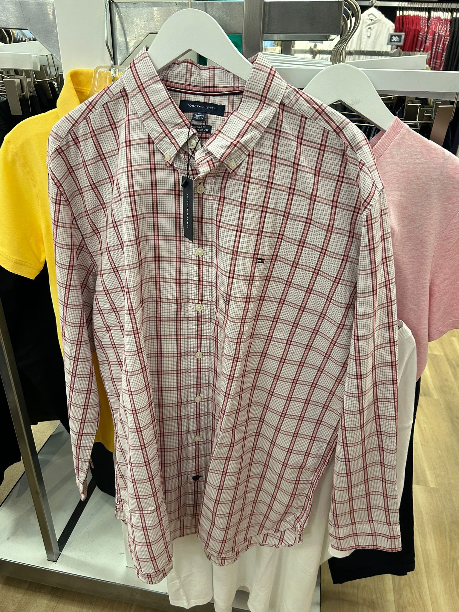 Tommy Mens' Check Regular Fit  Shirt